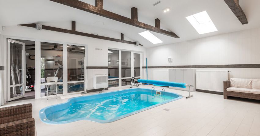 Home Gym Equipment - Big swimming pool in spacious house