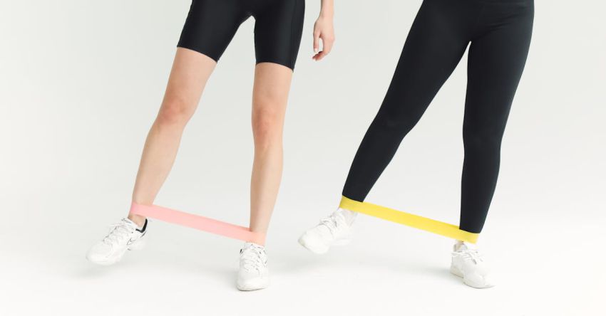 Resistance Bands - Women Wearing White Sneakers