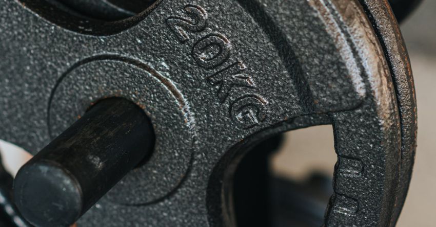 Pull-up Bar Form - Modern dumbbells with shiny black metal plates